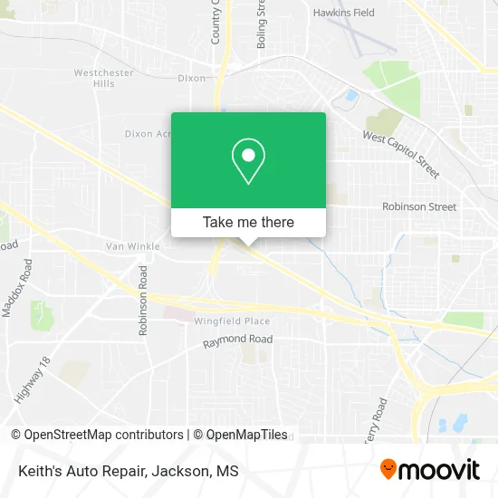Keith's Auto Repair map