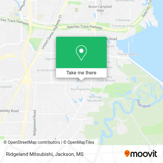 Ridgeland Mitsubishi map