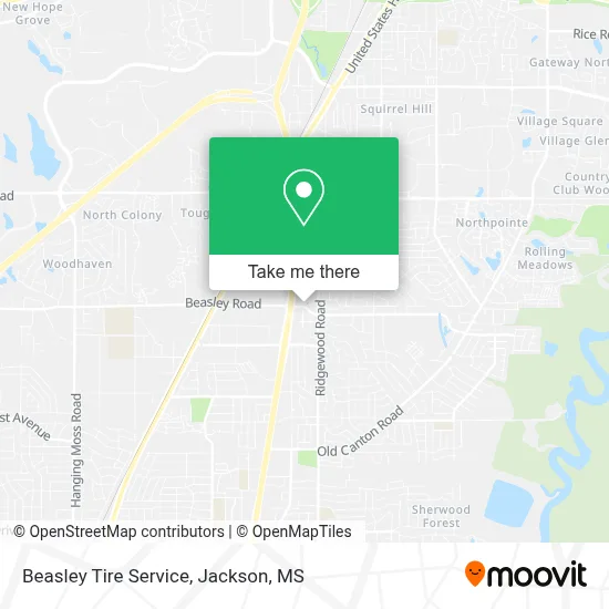 Beasley Tire Service map