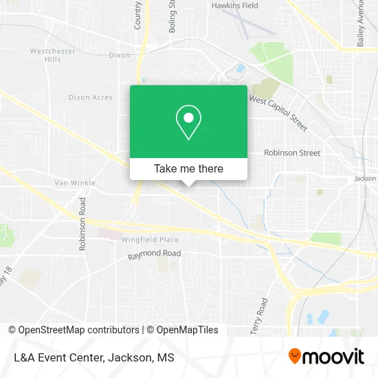 L&A Event Center map