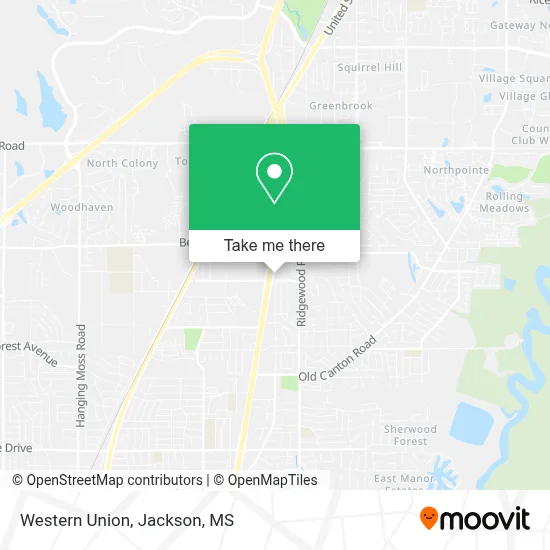 Western Union map