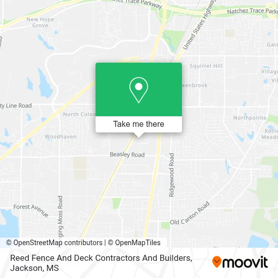 Reed Fence And Deck Contractors And Builders map