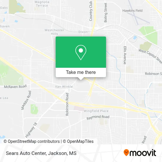 Sears Auto Center map