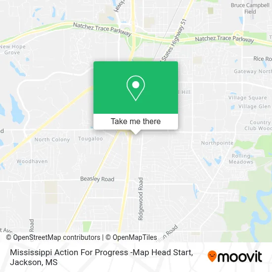 Mississippi Action For Progress -Map Head Start map