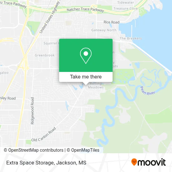 Extra Space Storage map