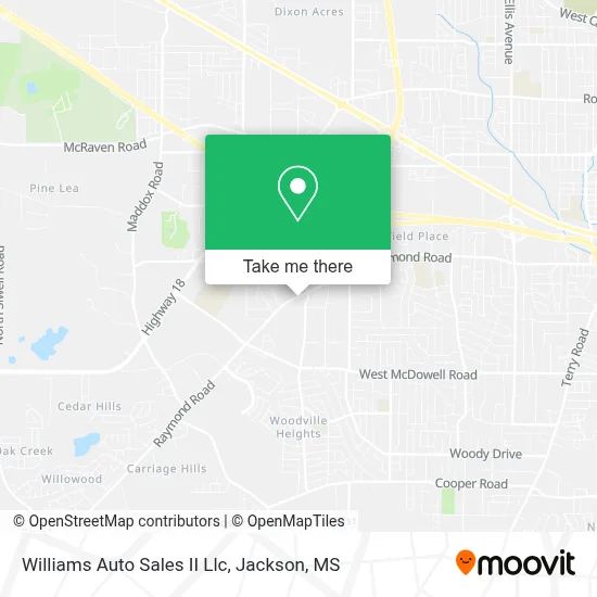 Williams Auto Sales II Llc map