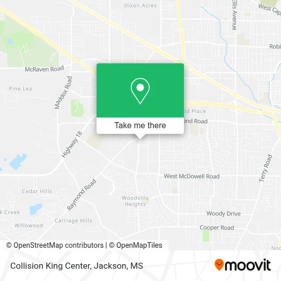 Collision King Center map