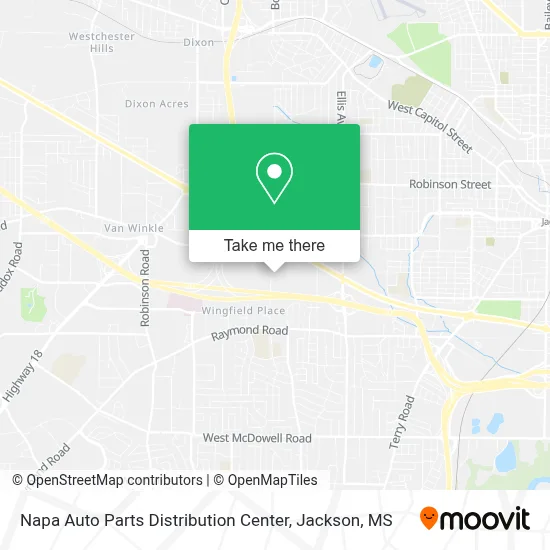Napa Auto Parts Distribution Center map