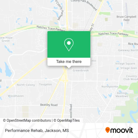 Performance Rehab map