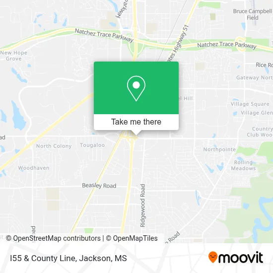 I55 & County Line map