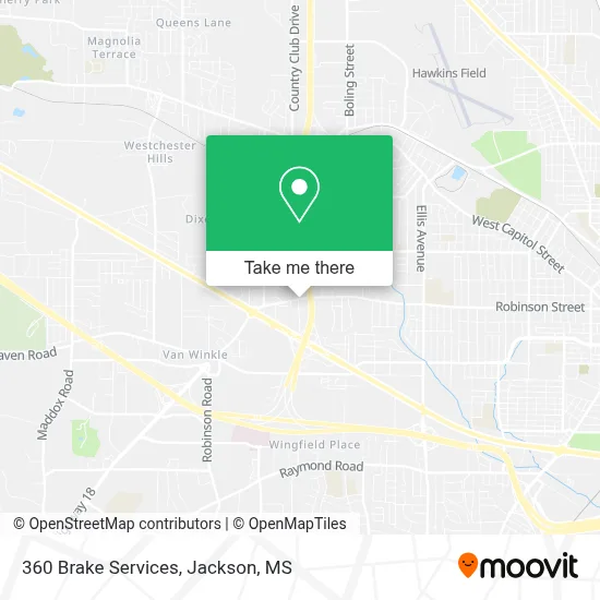 360 Brake Services map
