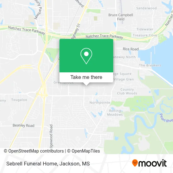 Sebrell Funeral Home map