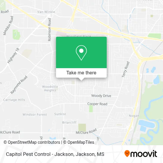 Capitol Pest Control - Jackson map
