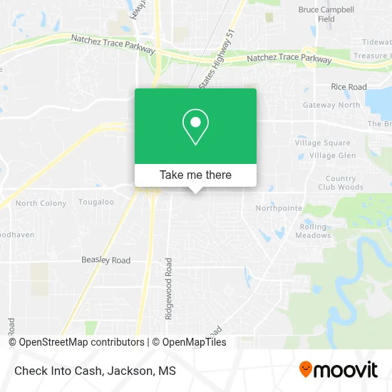 Check Into Cash map