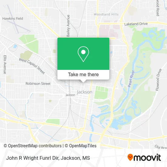 John R Wright Funrl Dir map