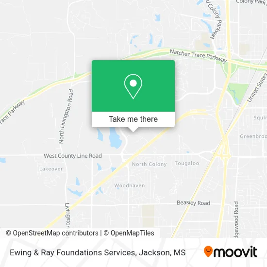 Ewing & Ray Foundations Services map