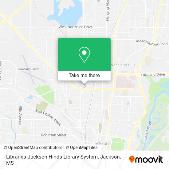 Libraries-Jackson Hinds Library System map