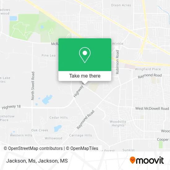 Jackson, Ms map