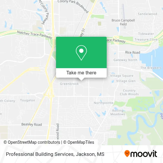 Professional Building Services map