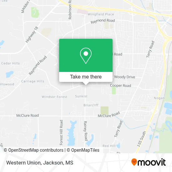 Western Union map