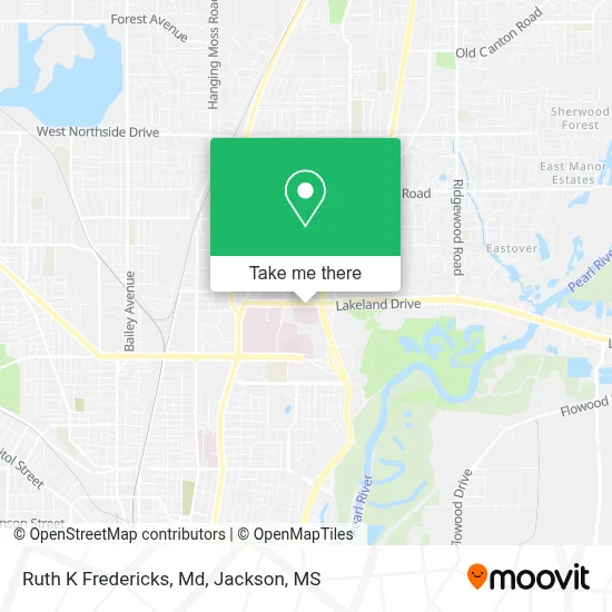 Ruth K Fredericks, Md map