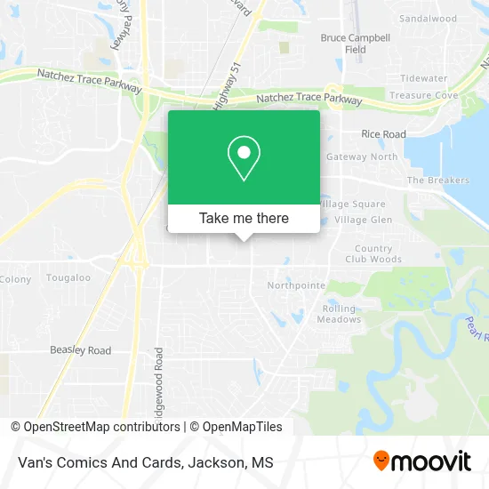 Van's Comics And Cards map