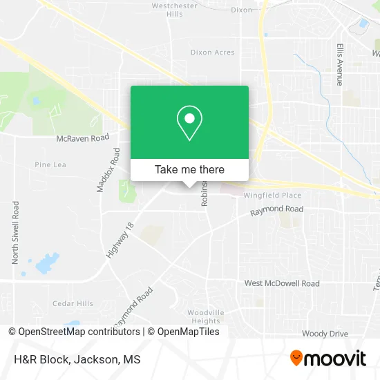 H&R Block map