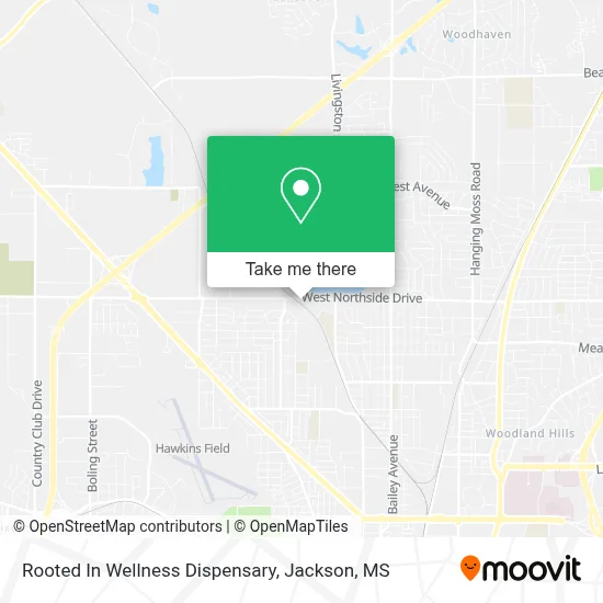 Rooted In Wellness Dispensary map
