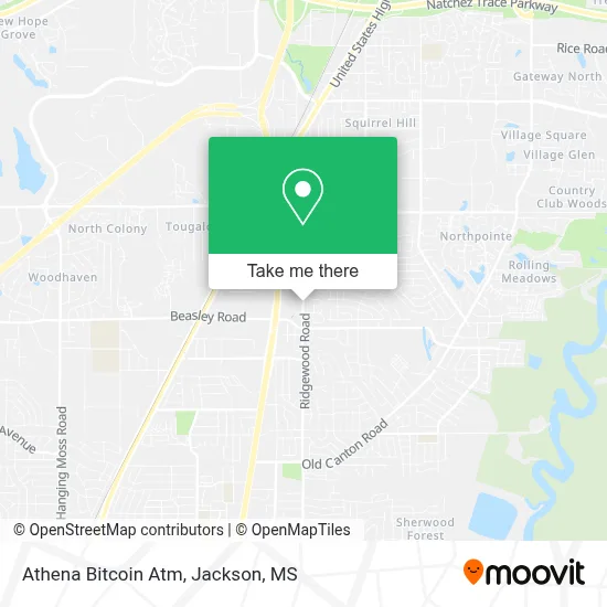 Athena Bitcoin Atm map