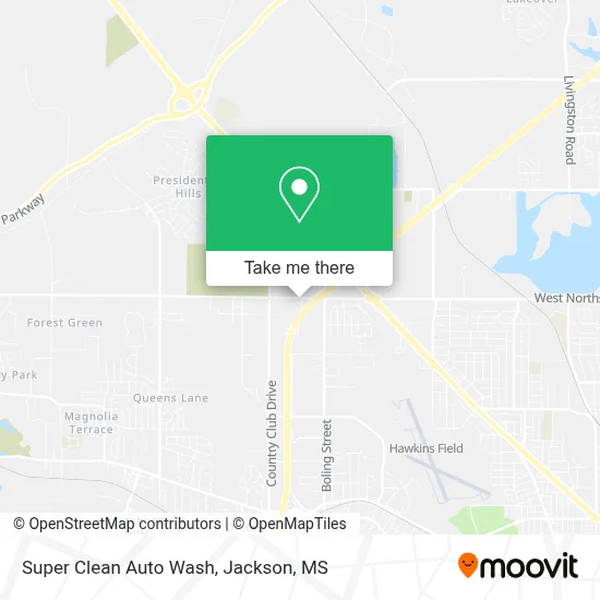Super Clean Auto Wash map
