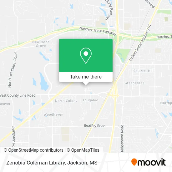 Zenobia Coleman Library map