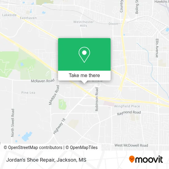 Jordan's Shoe Repair map