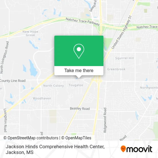 Jackson Hinds Comprehensive Health Center map