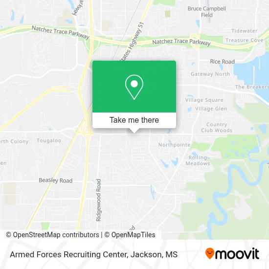 Armed Forces Recruiting Center map