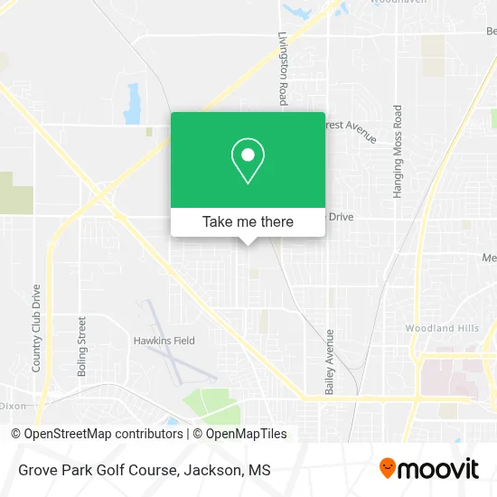 Grove Park Golf Course map
