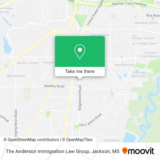 The Anderson Immigration Law Group map