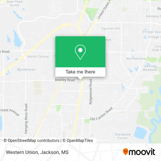 Western Union map