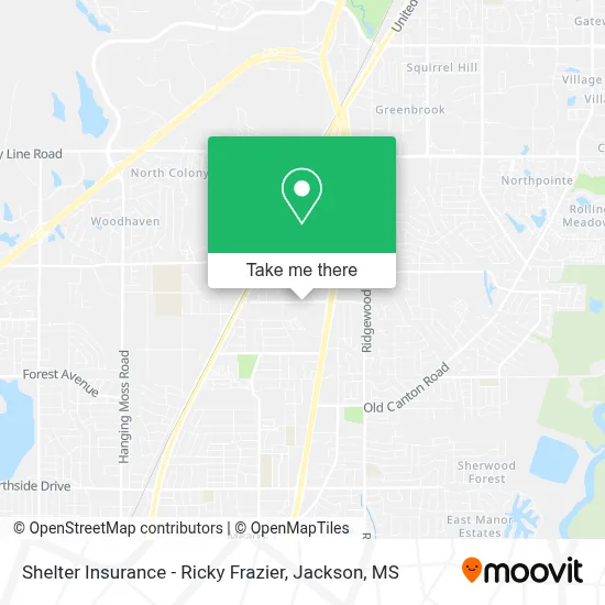 Shelter Insurance - Ricky Frazier map