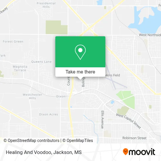 Healing And Voodoo map