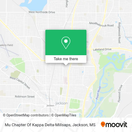 Mu Chapter Of Kappa Delta-Millsaps map
