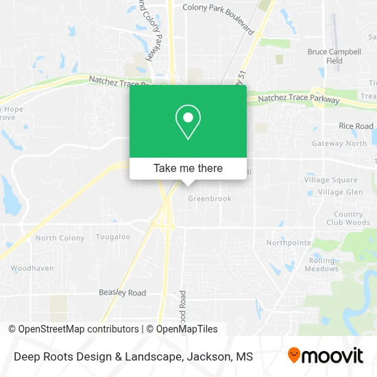 Deep Roots Design & Landscape map