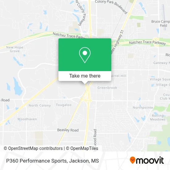 P360 Performance Sports map