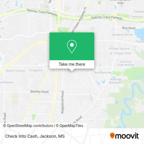 Check Into Cash map
