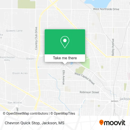 Chevron Quick Stop map