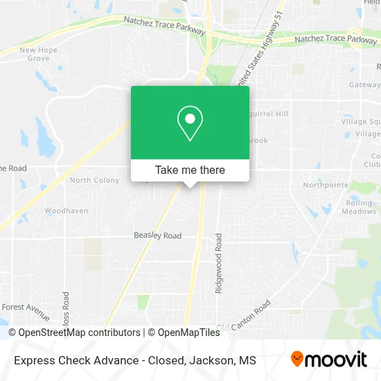 Express Check Advance - Closed map