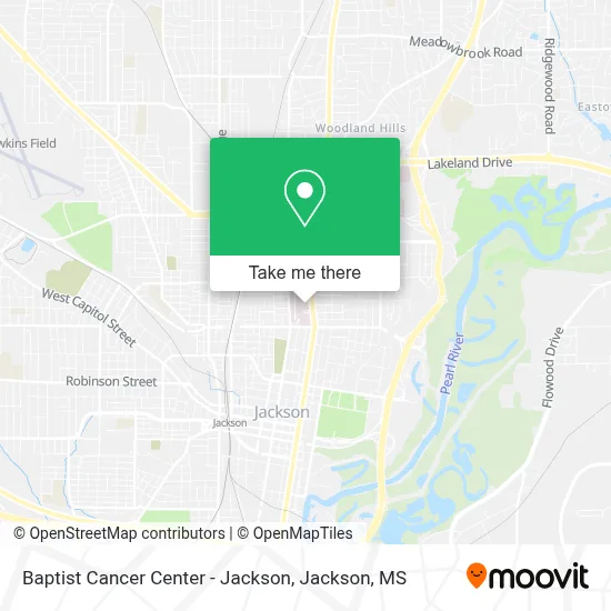 Baptist Cancer Center - Jackson map