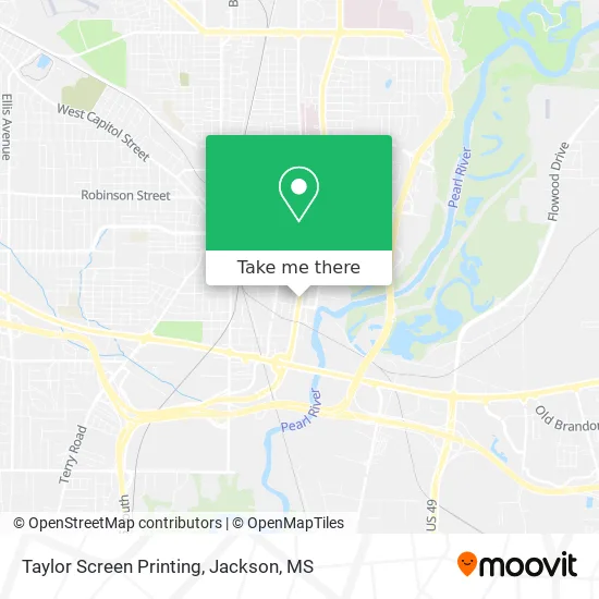 Taylor Screen Printing map