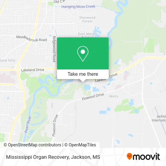 Mississippi Organ Recovery map