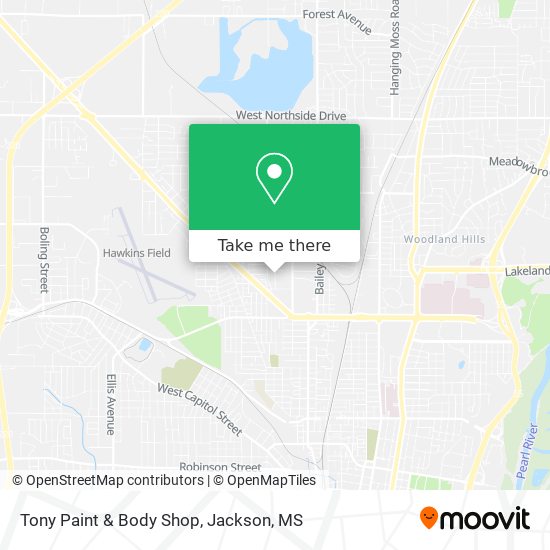 Tony Paint & Body Shop map