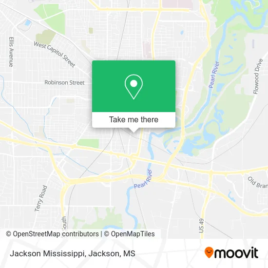 Jackson Mississippi map